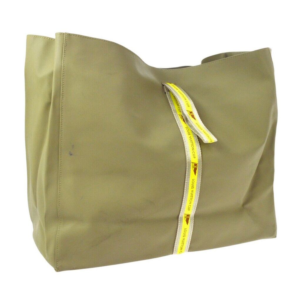 Louis Vuitton 2003 Gray LV Cup Limited Edition Vinyl Shopper Purse